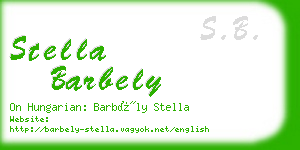stella barbely business card